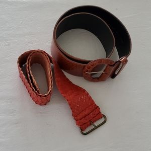 Two leather belts